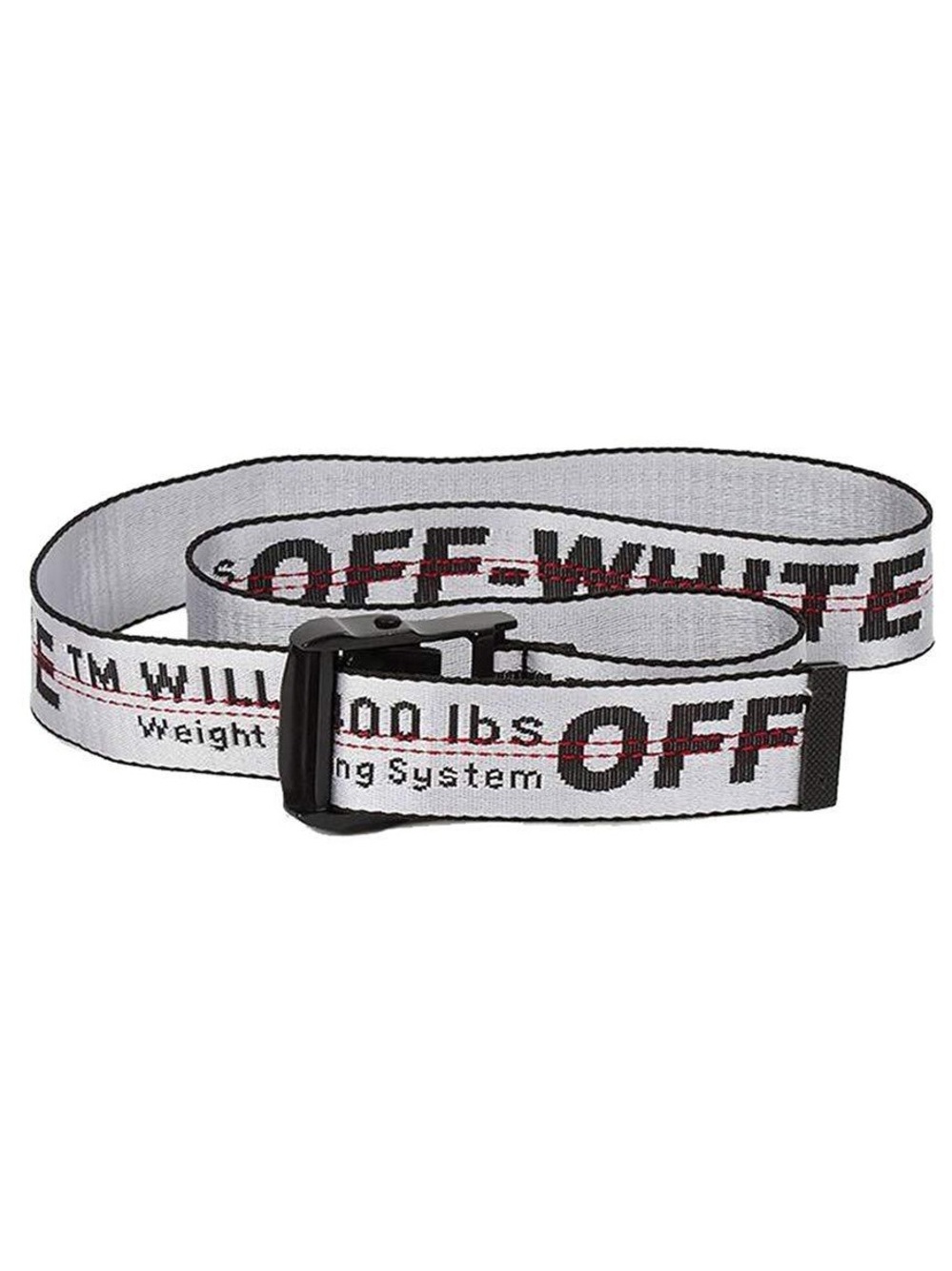 Authentic Off-White Virgil Abloh White Silver Reflective Industrial Belt